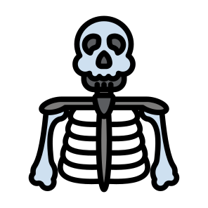 Skeleton, Bones, Skull, Human Body, Anatomy icon
