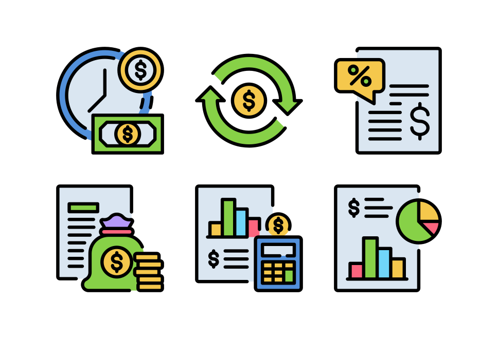 Accounting and Finance icon sheet Large Set Preview