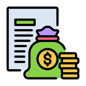 Budgeting, Funds, Loan, Document, Investment, Money  icon