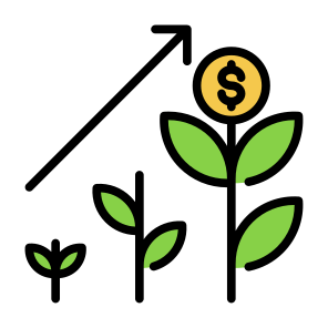 Growth Investment, Profit, Money, Growth, Investment, Financial Growth icon