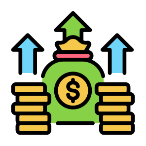 Profit Increases, Profit, Increases, Income, Money, Salary   icon