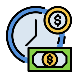 Time Is Money, Time And Date, Clock, Time, Money, Efficiency,   icon