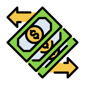Transaction, Payment, Transfer, Bank Transfer, Money, Currency  icon