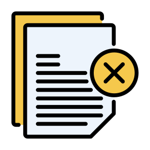 Rejected, File, Document, Contract, Resignation icon