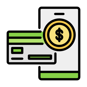 Banking, Money, Smartphone, Credit Card, Mobile Banking, Online Payment, Dollar Coin icon