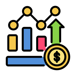 Growth, Money, Chart, Statistics, Dollar, Finance, Stock Market, Financial Profit icon