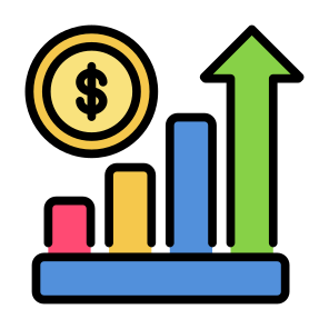 Growth, Money, Graph, Dollar, Financial, Profit  icon