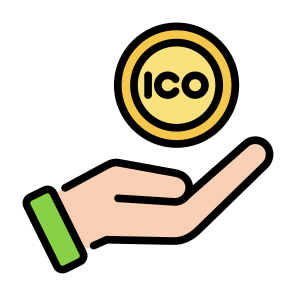 Ico, Money, Hand, Coin, Blockchain, Cryptocurrency  icon