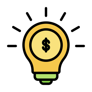 Idea, Money, Business, Light Bulb, Marketing, Dollar, Financial icon