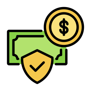 Security, Money, Shield, Dollar, Bill, Pay, Protection, Protected, Banking icon