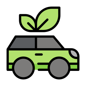 Eco Car, Go Green, Green Energy, Hybrid, Environment, Ecology, Transportation, Renewable Energy icon