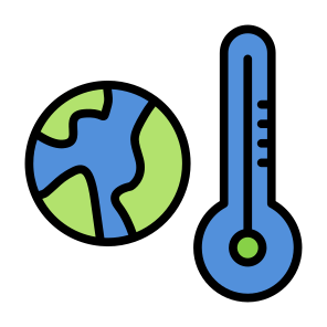 Global Temperature, Global, Warming, Thermal, Temperature, Ecology And Environment, Thermometer, World, Earth icon