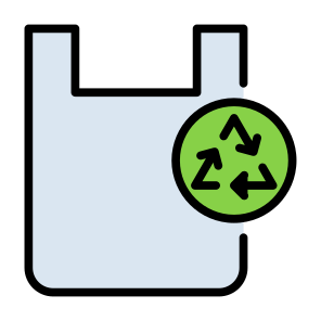 Recycled Plastic, Plastic, Plastic Bag, Bag, Eco Bag, Reusable icon