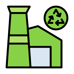 Recycling Plant, Recycling, Factory, Eco Factory, Recycling Center,  Building icon