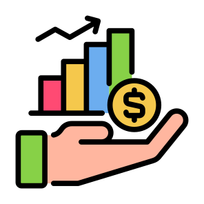 Investment, Allocation, Funding, Finance, Stake, Capital icon