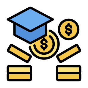 Funding, Student, Money, Cost, Scholarship icon