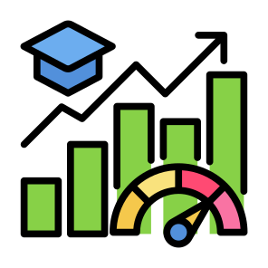 Performance, Student, Indicator, Growth, Statistics icon