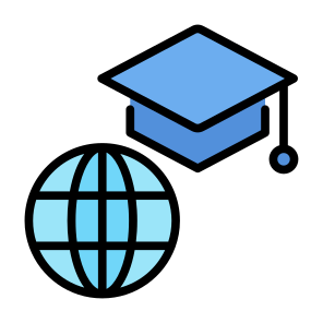 Student, Global, Worldwide, Study, International icon