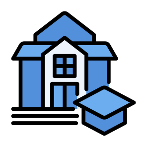 University, Building, Graduation Cap, Government, Institution icon