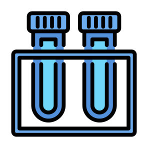 Blood Sample, Blood Test, Blood, Test Tube, Blood Tube, Treatment, Symptom, Precaution icon