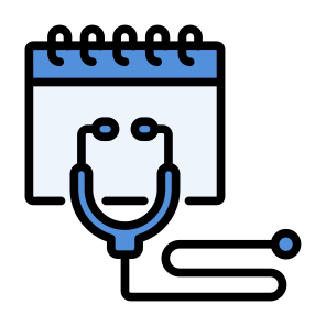 Medical Appointment, Stethoscope, Checkup, Schedule, Time And Date,   icon