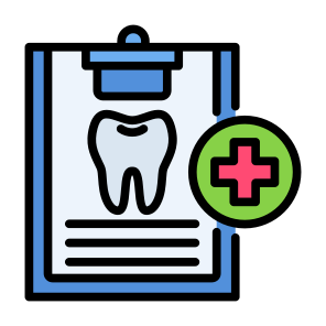 Medical Record, Healthcare, Medical, Dental Care, Dentist, Tooth, Teeth, Clipboard icon