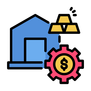 Asset Management, Property, Gold, Investment, Real Estate icon
