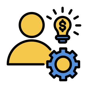 Entrepreneur, Money, Gear, Management, Investor icon