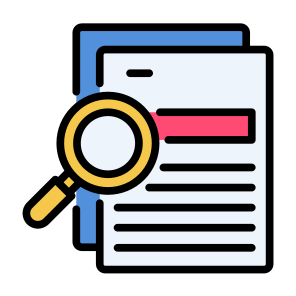 Evaluating, Search, Investigation, Evaluate, Inspection icon