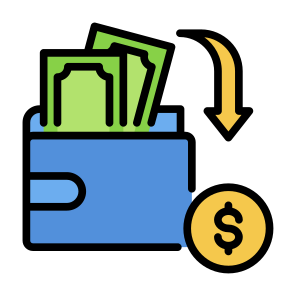 Incoming,  Wallet, Income, Salary, Earning icon