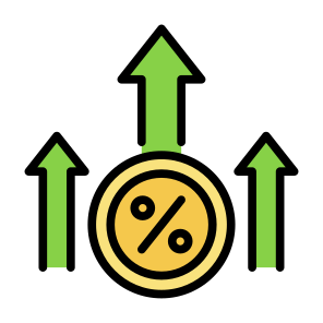 Interest, Sale, Rate, Up,  Interest Rate icon
