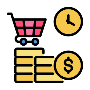 Market, Time, Money, Shopping, Cart icon