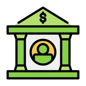 Bank Account, Money, User, Saving, Bank icon