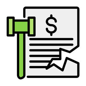 Bankruptcy, Document, Law, Crisis, Gavel icon