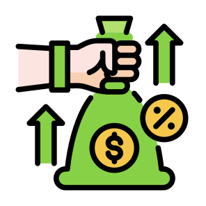 Compensation, Money Bag, Benefit, Salary, Financial icon