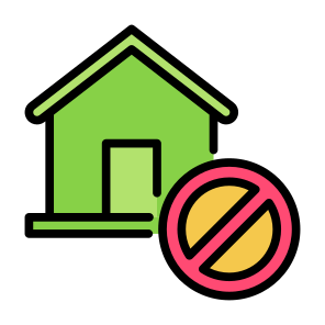 Eviction, House, Real Estate, Bankrupt, Closed icon