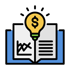 Financial Literacy, Book, Innovation, Knowledge, Financial Analysis icon