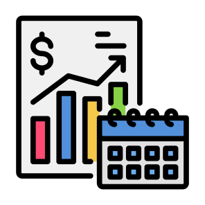 Financial Planning, Project, Plan, Checklist, Revenue icon