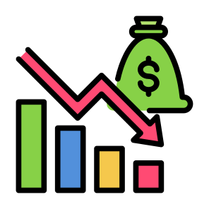 Recession, Statistics, Decrease, Bankruptcy,  Economic Crisis  icon