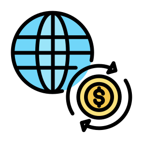 Global Economy, Circular Economy, Global, Return, Money  icon