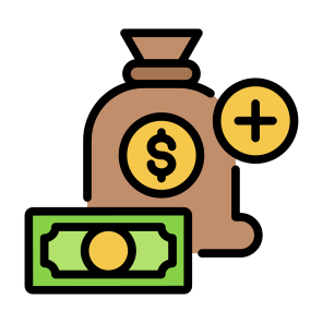 Income, Money Bag, Cash, Add, Money icon