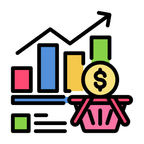 Market, Potential, Market Value, Statistics, Shopping Basket  icon