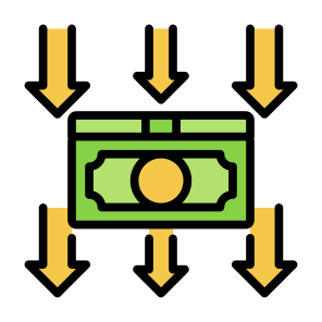 Money Flow, Money, Economy, Reduce Cost, Investment icon