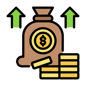 Profit, Money, Increase, Income, Money Bag icon