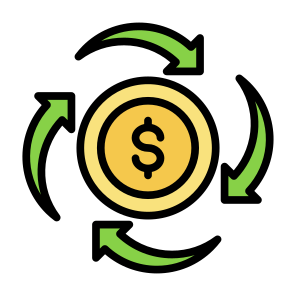 Transaction, Cash Flow, Circulation, Flow, Money icon