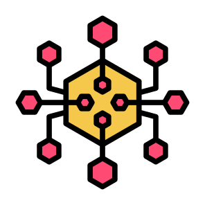 Blockchain, Technology, Digital, Network, Security, Cryptocurrency icon