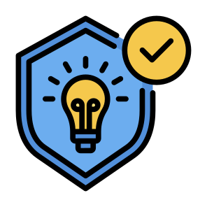 Intellectual Property, Innovation, Idea, Safety, Protection, Security  icon