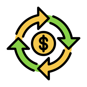 Money Flow, Cash Flow, Rotation, Money, Process, Cycle icon