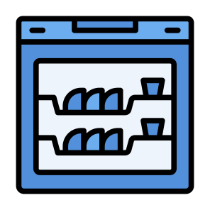 Dishwasher, Dishwashing, Kitchen, Wash Sink, Dish Rack, Sensor, Wireless icon