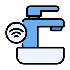 Sink, Washbasin, Bathroom,  Water Tap, Sensor, Wireless, Smart Home icon